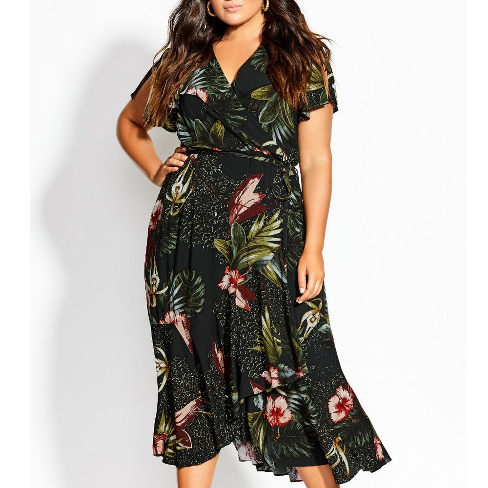 NWT City Chic True Wrap Maxi Phuket Maxi Dress SZ20(L)